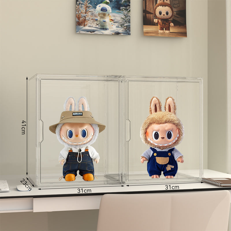 Labubu Display Box, Magnetic Door Panel, Transparent Doll Cabinet