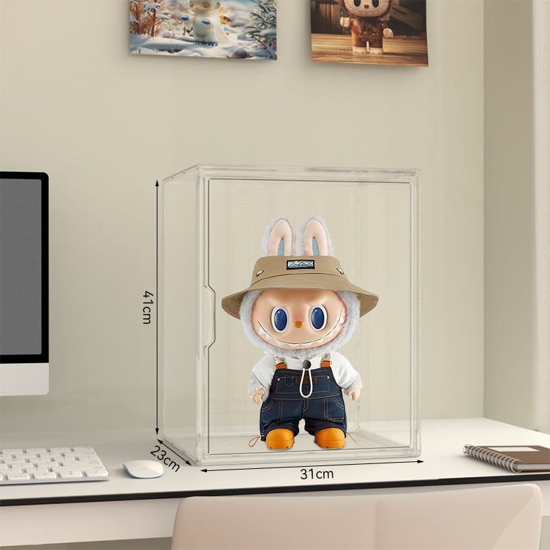 Labubu Display Box, Magnetic Door Panel, Transparent Doll Cabinet