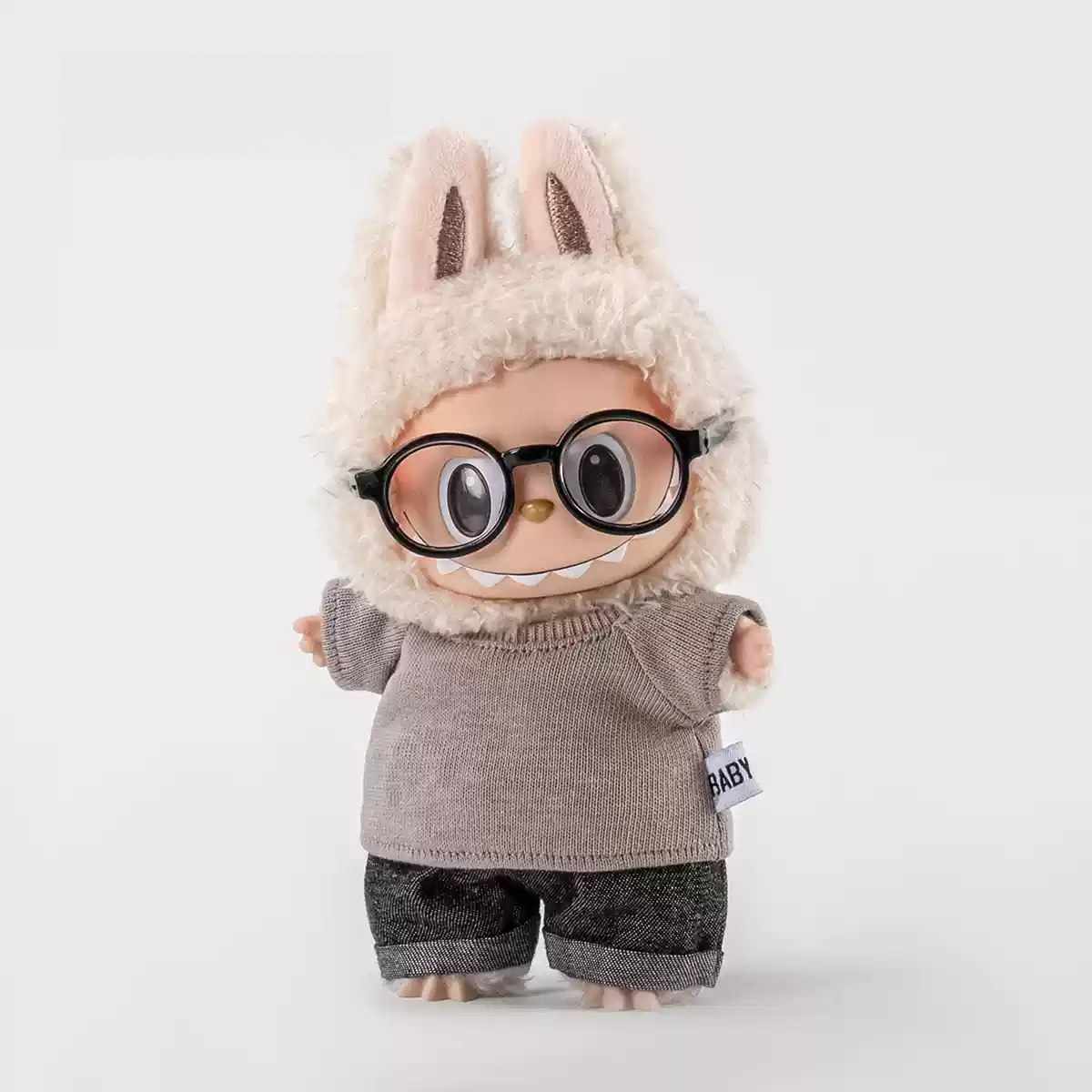 T shirt + Rolled Jeans For Pop Toy Dolls(Without doll) Glasses included