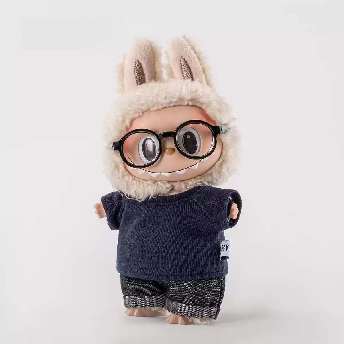 T shirt + Rolled Jeans For Pop Toy Dolls(Without doll) Glasses included