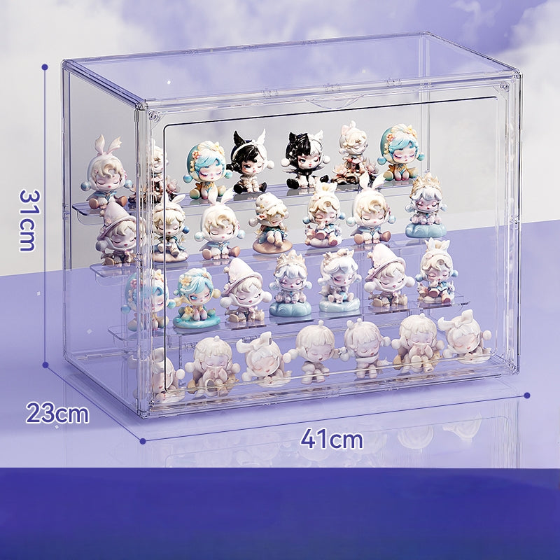Labubu Display Box, Magnetic Door Panel, Transparent Doll Cabinet