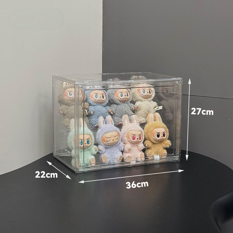 Labubu Display Box, Magnetic Door Panel, Transparent Doll Cabinet