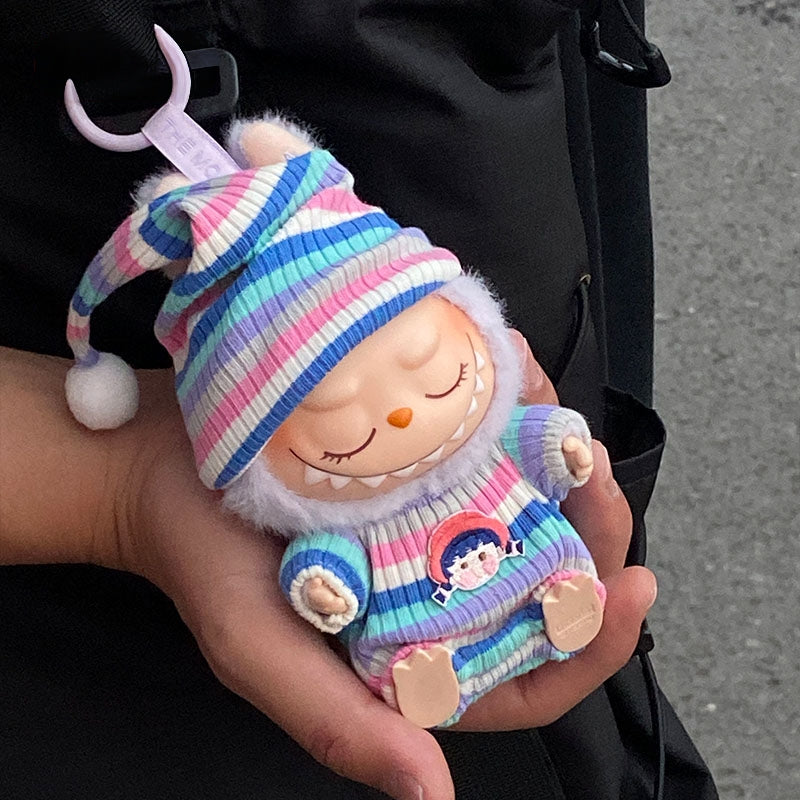 Stripe Pajamas For Labubu (15-17cm)
