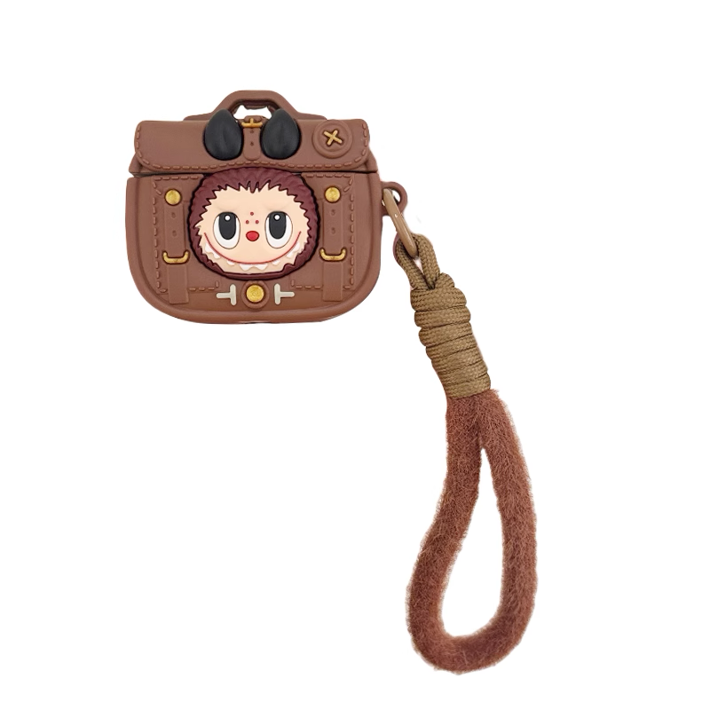 Cute Labubu Briefcase AirPods4 Plush Protective Case
