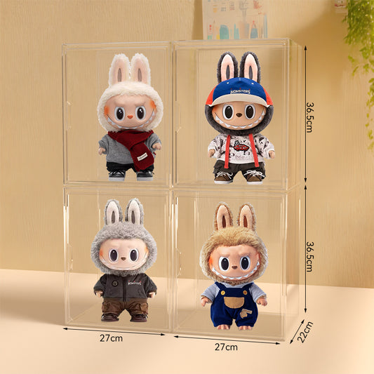 Labubu Display Box, Magnetic Door Panel, Transparent Doll Cabinet