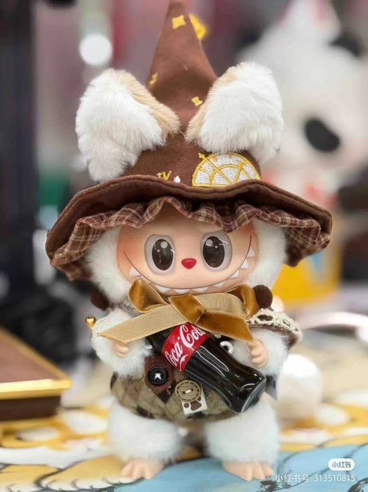 Handmade Macaron Magician Costume For Labubu （15-17cm)