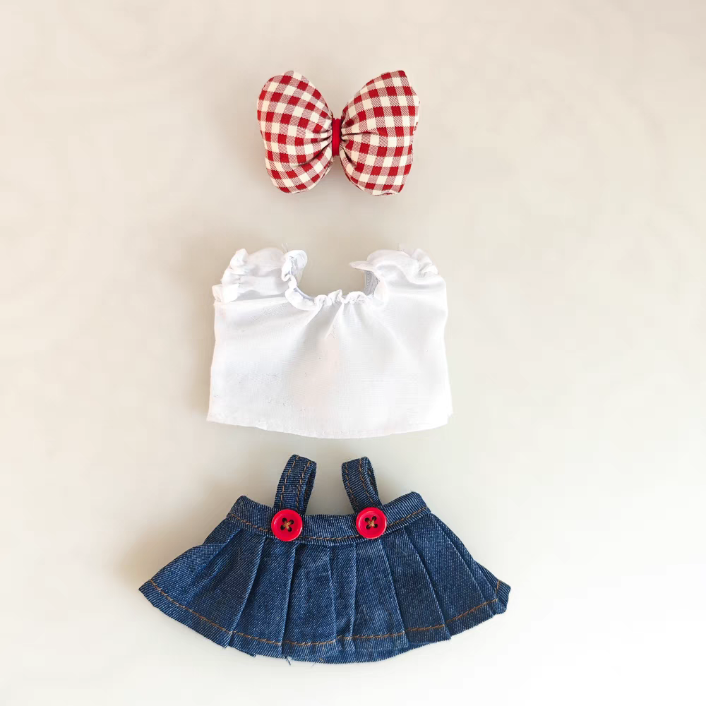The Monsters Labubu Cloth Sweet Schoolgirl Charm Set 2