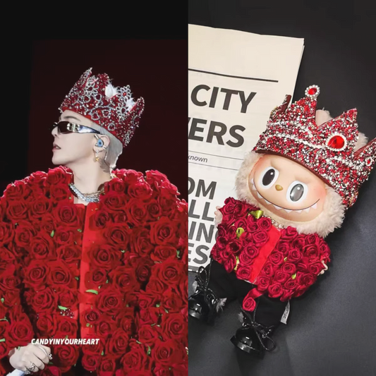 labubu Clothes G-Dragon  World Tour Rose Costume 17cm/38cm/58cm